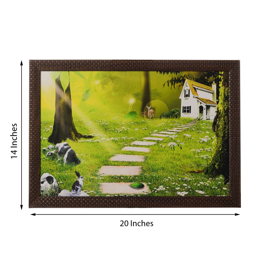 Outer Garden View Satin Matt Texture UV Art Painting Kafalo
