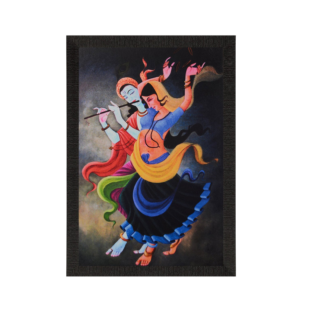 Dancing Radha Krishna Painting Digital Printed Wall Art Kafalo