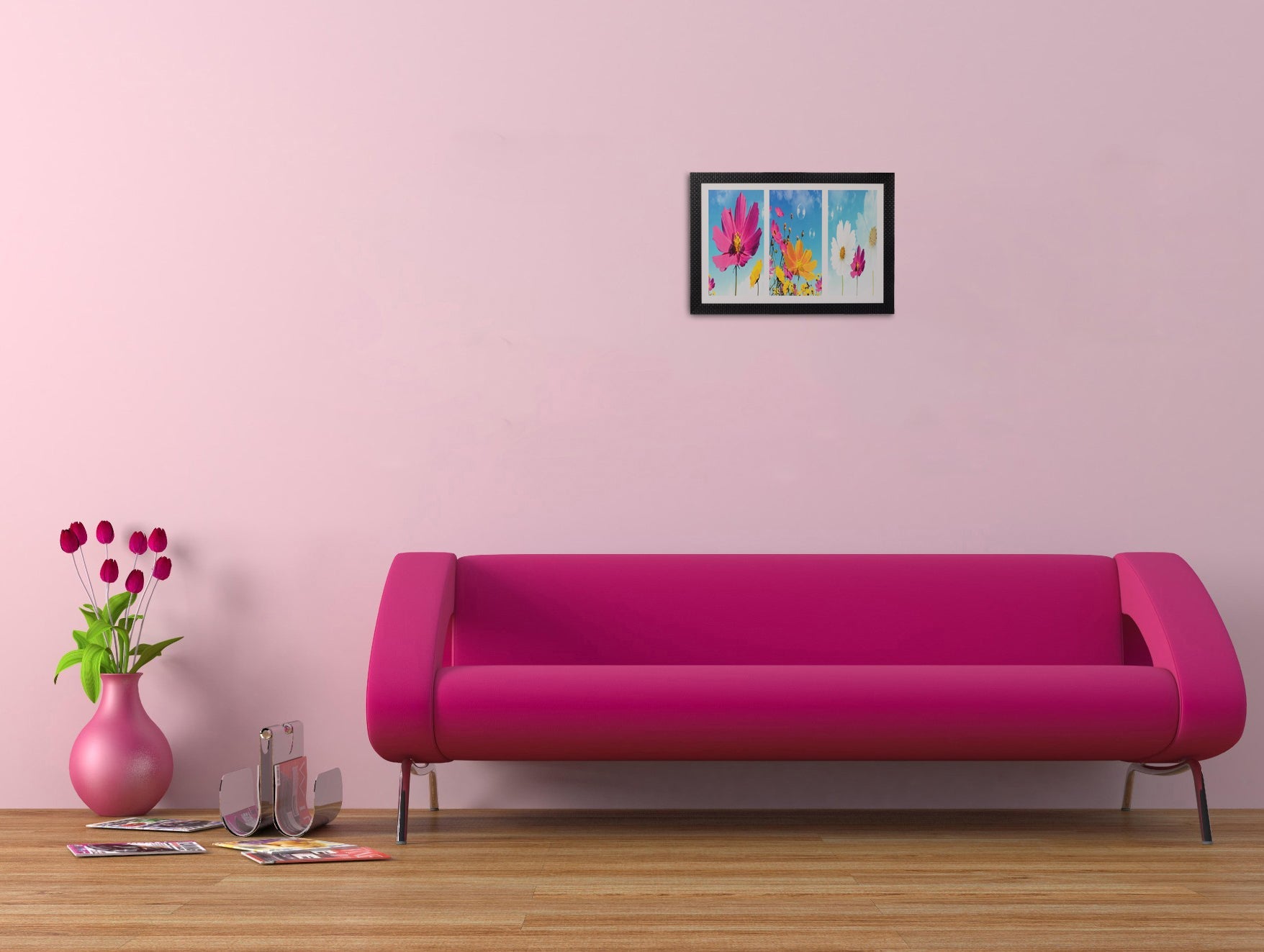 Colorful Floral Satin Matt Texture UV Art Painting Kafalo