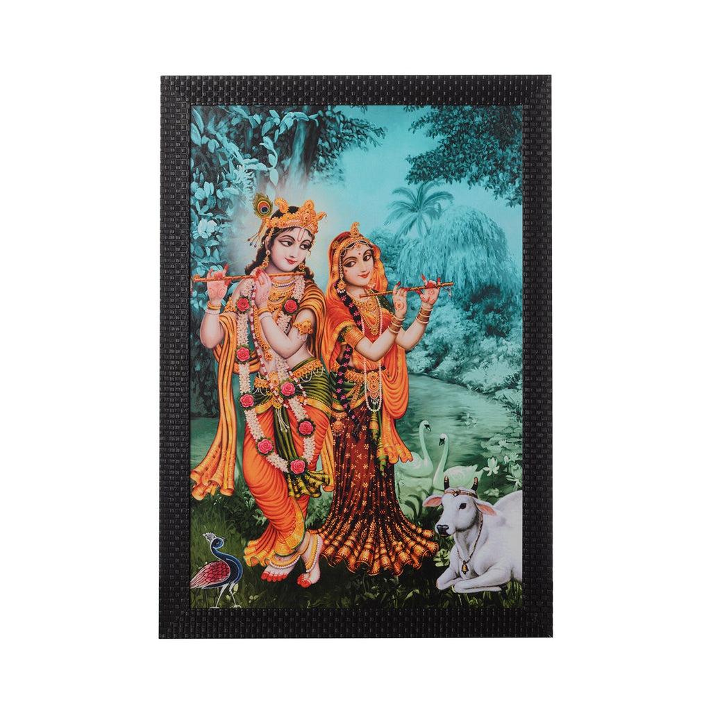 Radha Krishna Satin Matt Texture UV Art Painting Kafalo
