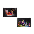 Set of 2 Radha Krishna Satin Matt Texture UV Art Painting Kafalo