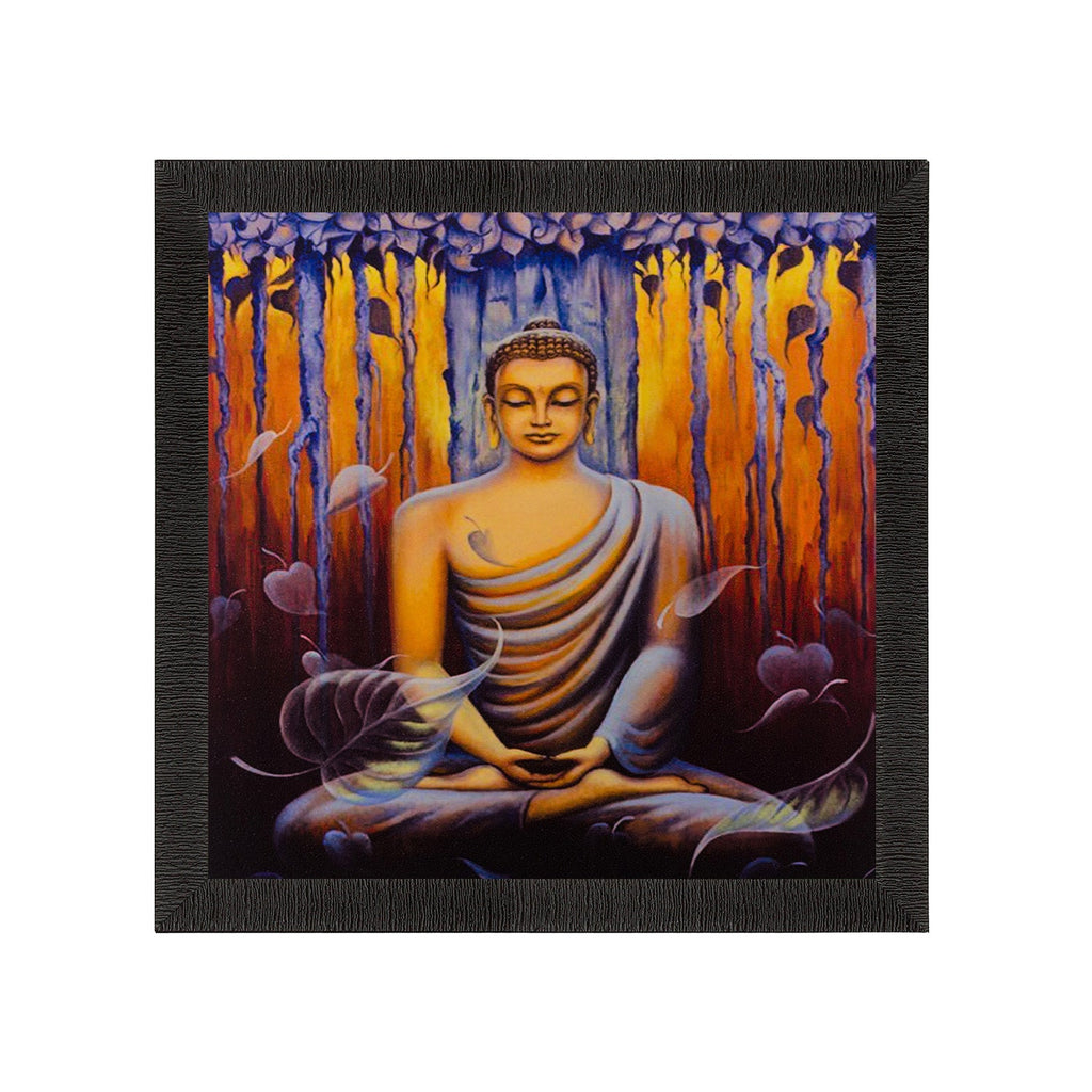 Meditating Buddha Painting Digital Printed Religious Wall Art Kafalo