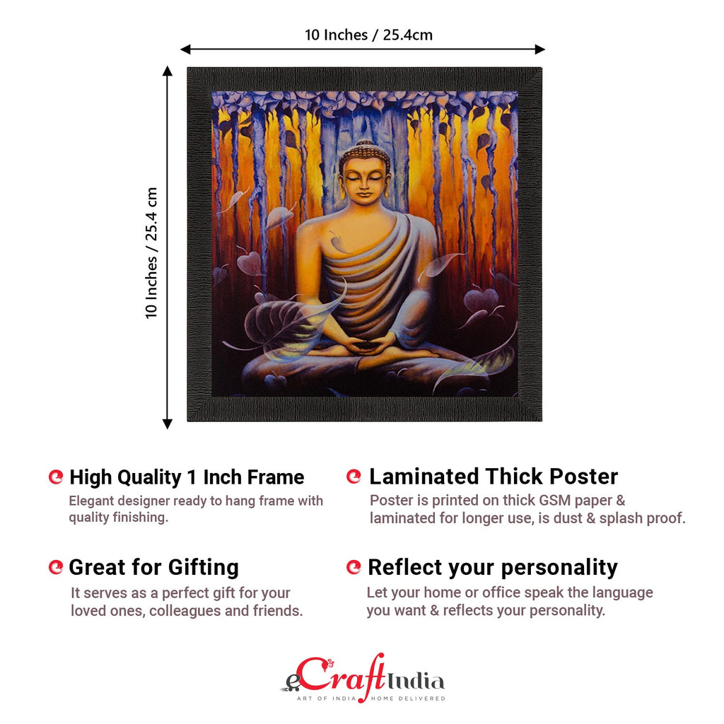 Meditating Buddha Painting Digital Printed Religious Wall Art Kafalo