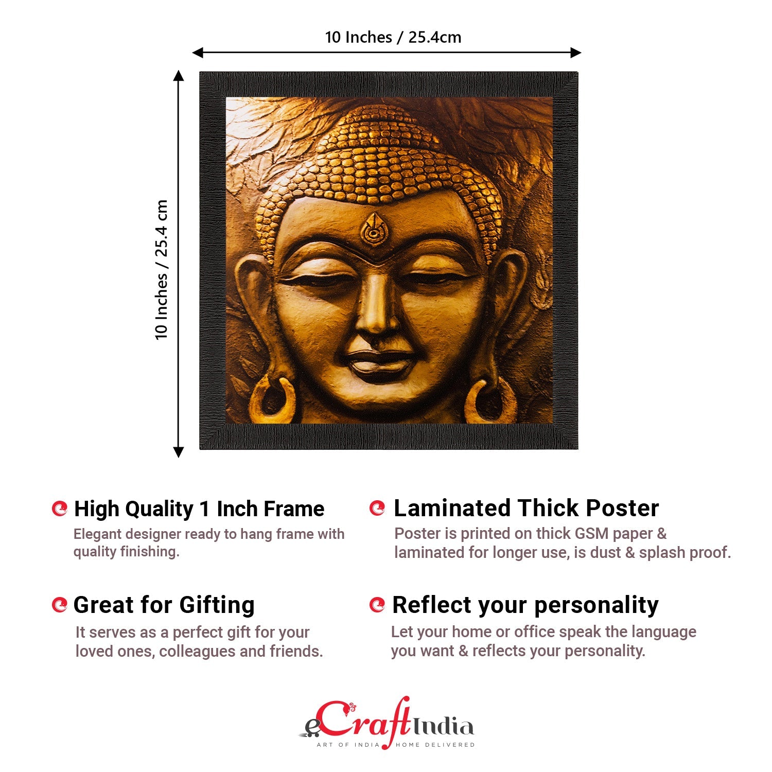 Lord Buddha Face Painting Digital Printed Religious Wall Art Kafalo