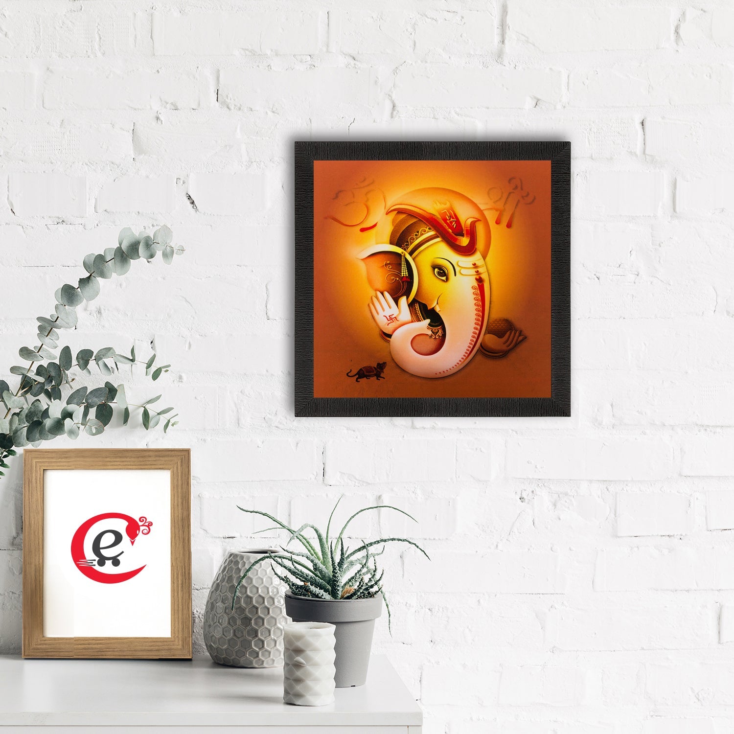 Lord Ganesha Matt Textured UV Art Painting Kafalo