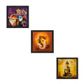 Set of 3 Spiritual Matt Textured UV Art Painting Kafalo