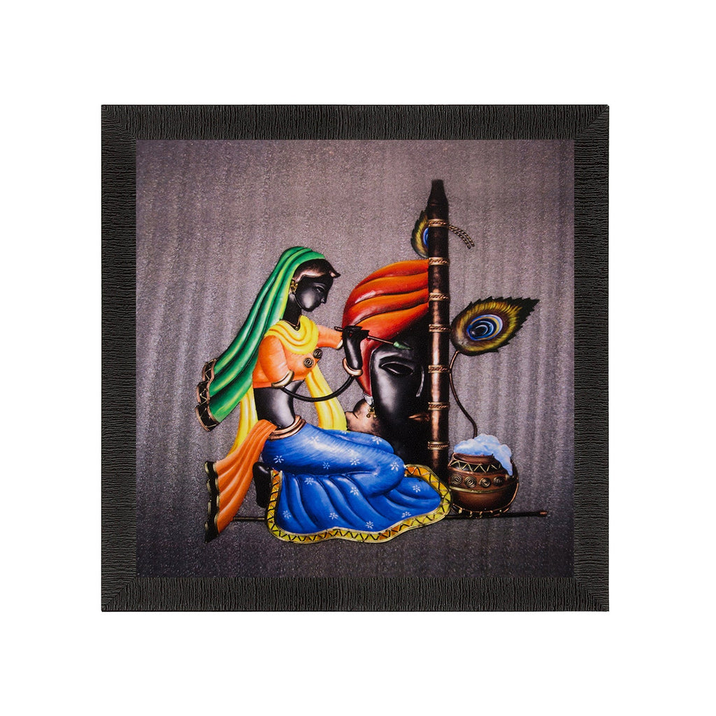 Radha Krishna Painting Digital Printed Religious Wall Art Kafalo