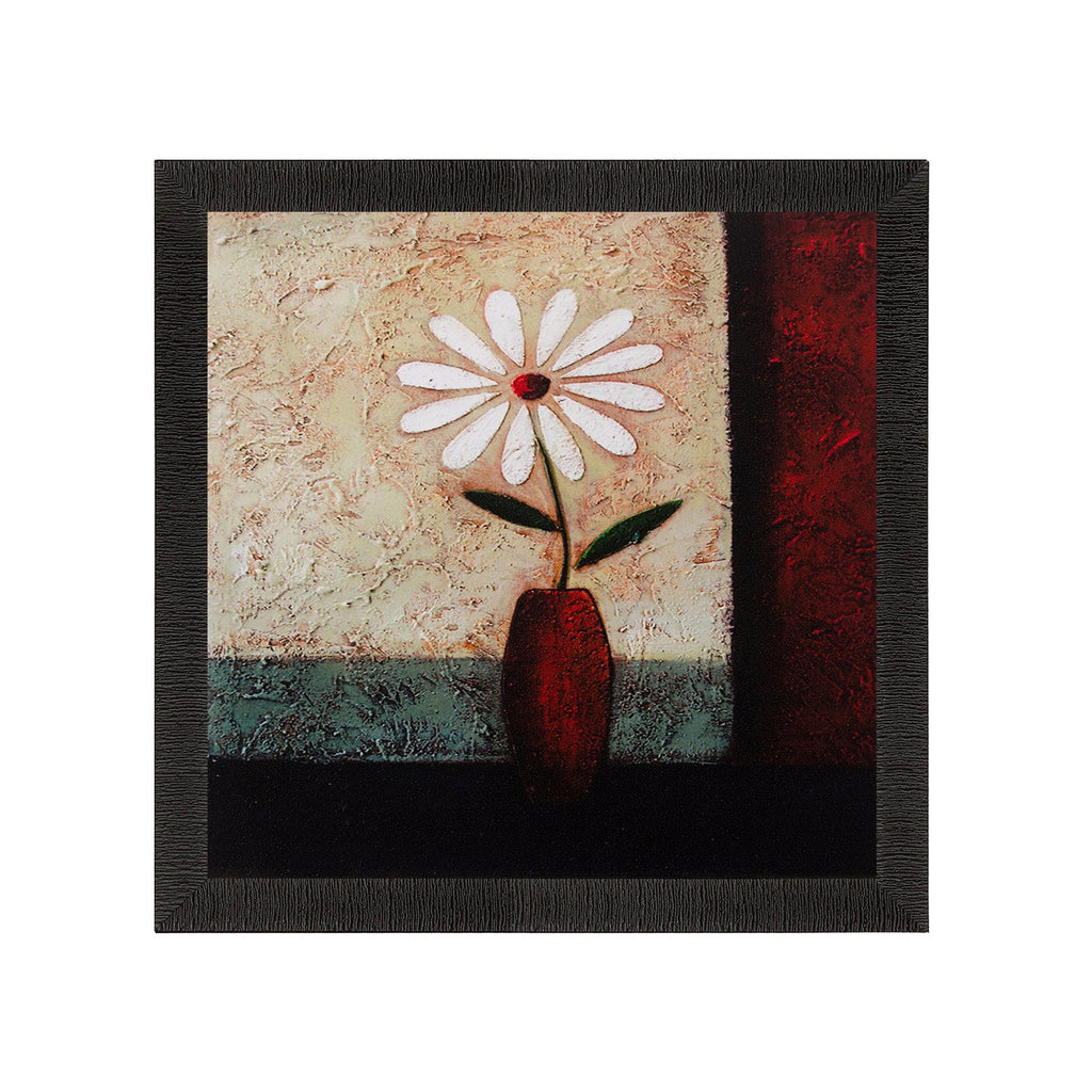 Floral Pot Matt Textured UV Art Painting Kafalo