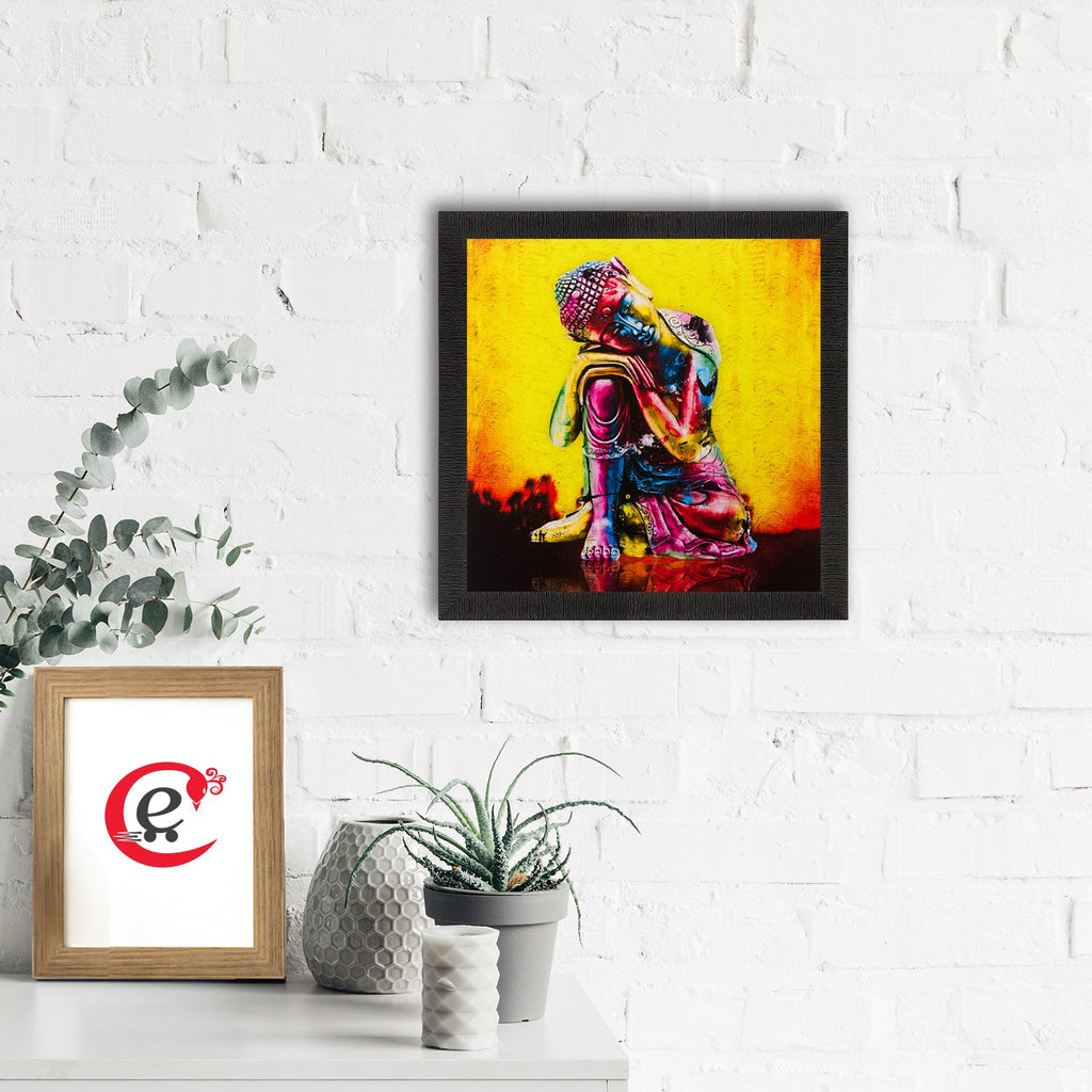 Resting Buddha On Knee Painting Digital Printed Religious Wall Art Kafalo