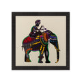 Villager on Elephant Matt Textured UV Art Painting Kafalo