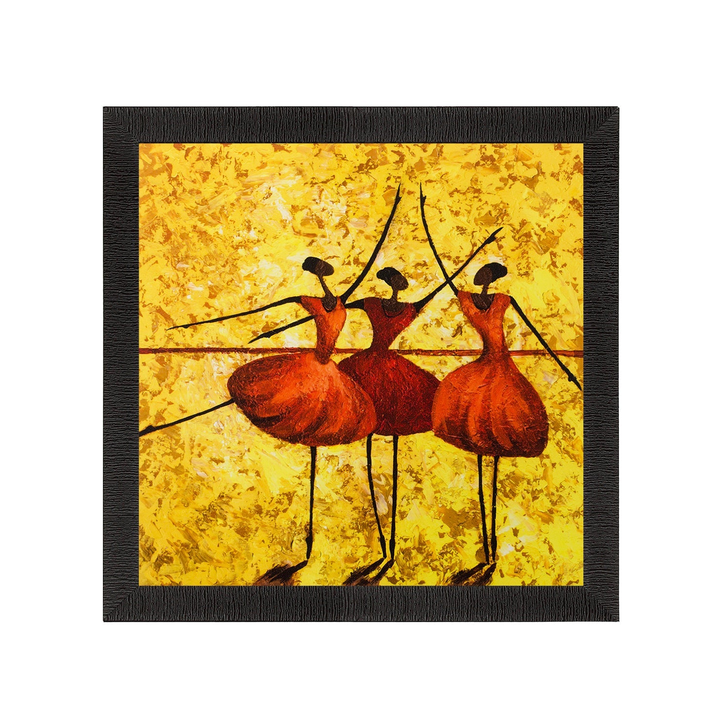 Dancing Girls Matt Textured UV Art Painting Kafalo