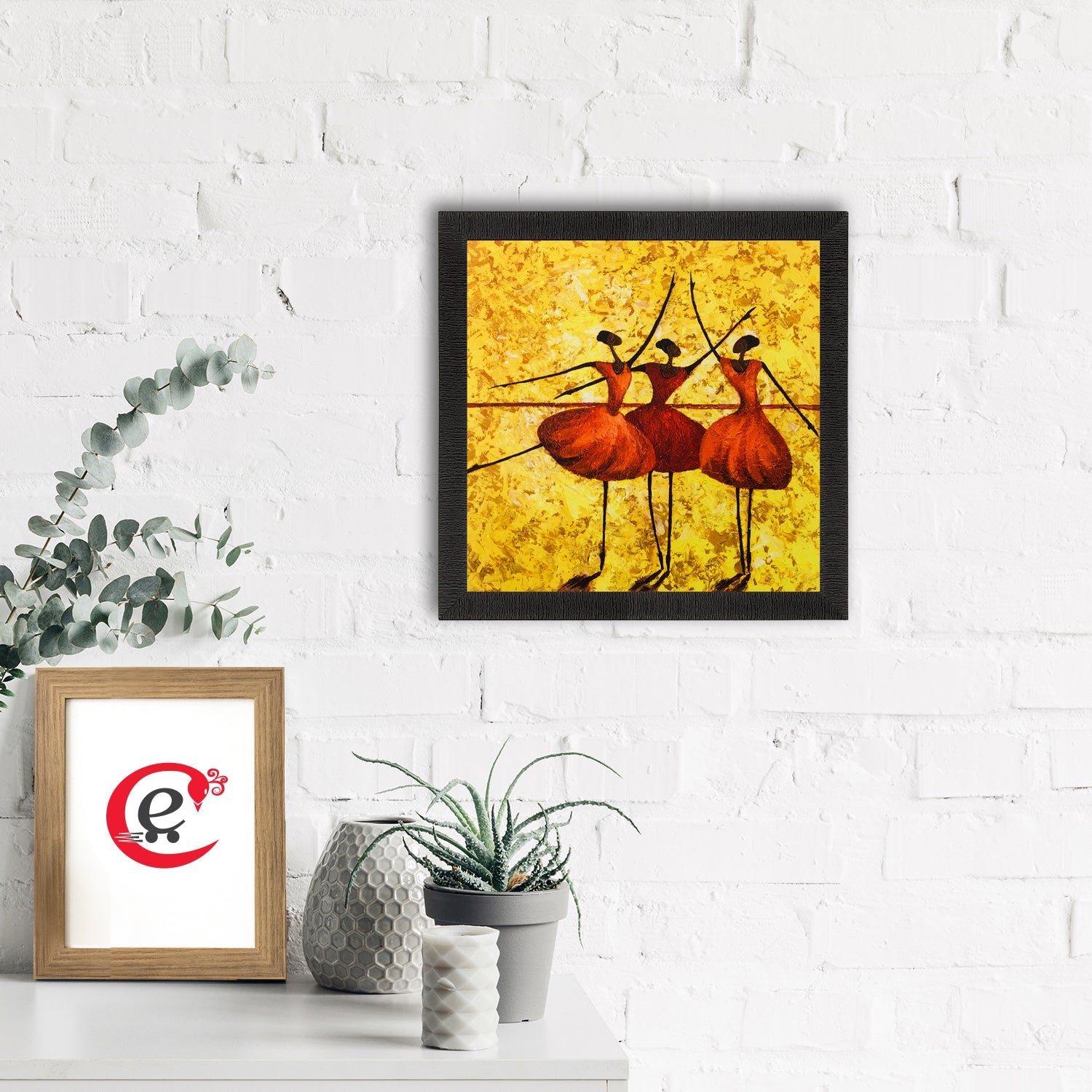 Dancing Girls Matt Textured UV Art Painting Kafalo