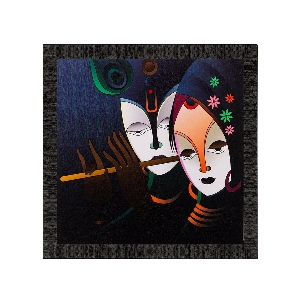 Radha Krishna Painting Digital Printed Religious Wall Art Kafalo
