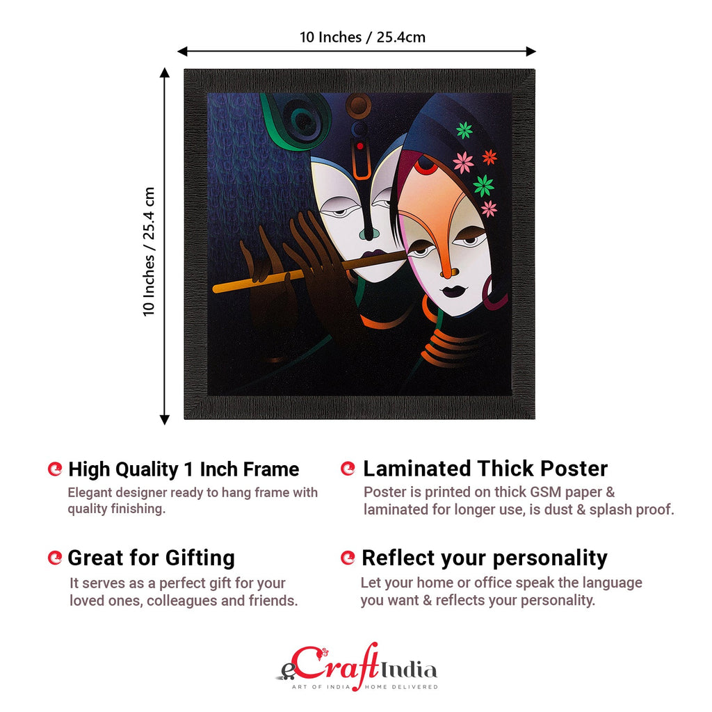 Radha Krishna Painting Digital Printed Religious Wall Art Kafalo