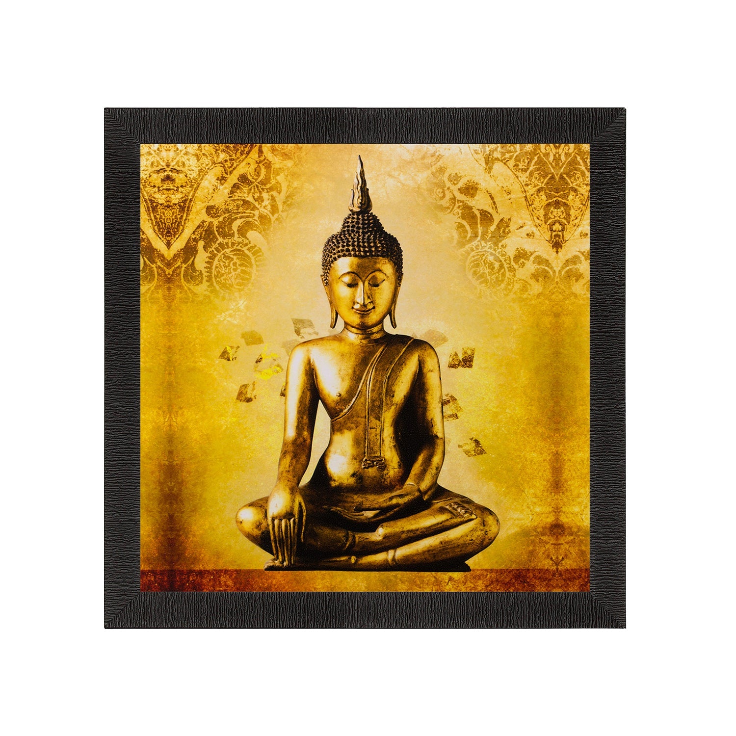 Meditating Buddha Painting Digital Printed Religious Wall Art Kafalo