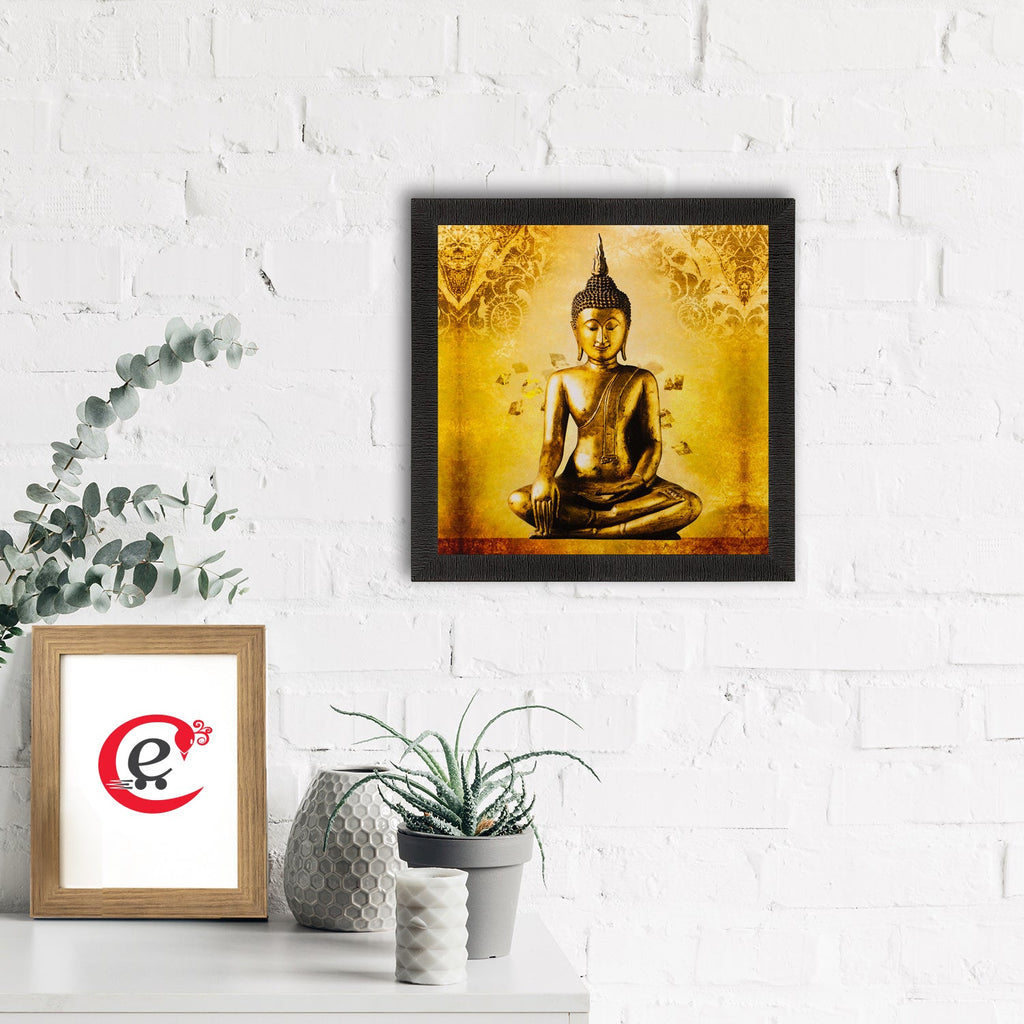 Meditating Buddha Painting Digital Printed Religious Wall Art Kafalo