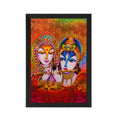 Radha Krishna Painting Digital Printed Religious Wall Art Kafalo