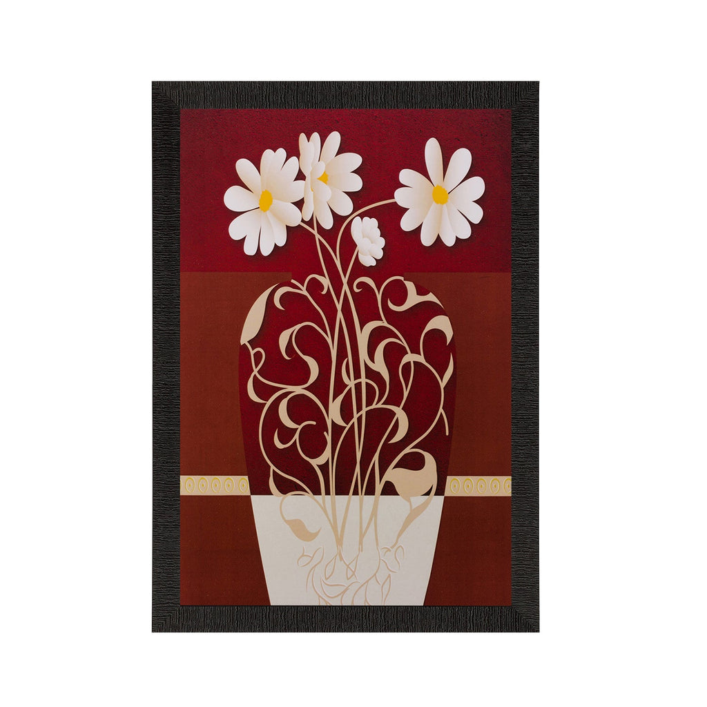 Floral Pot Matt Textured UV Art Painting Kafalo
