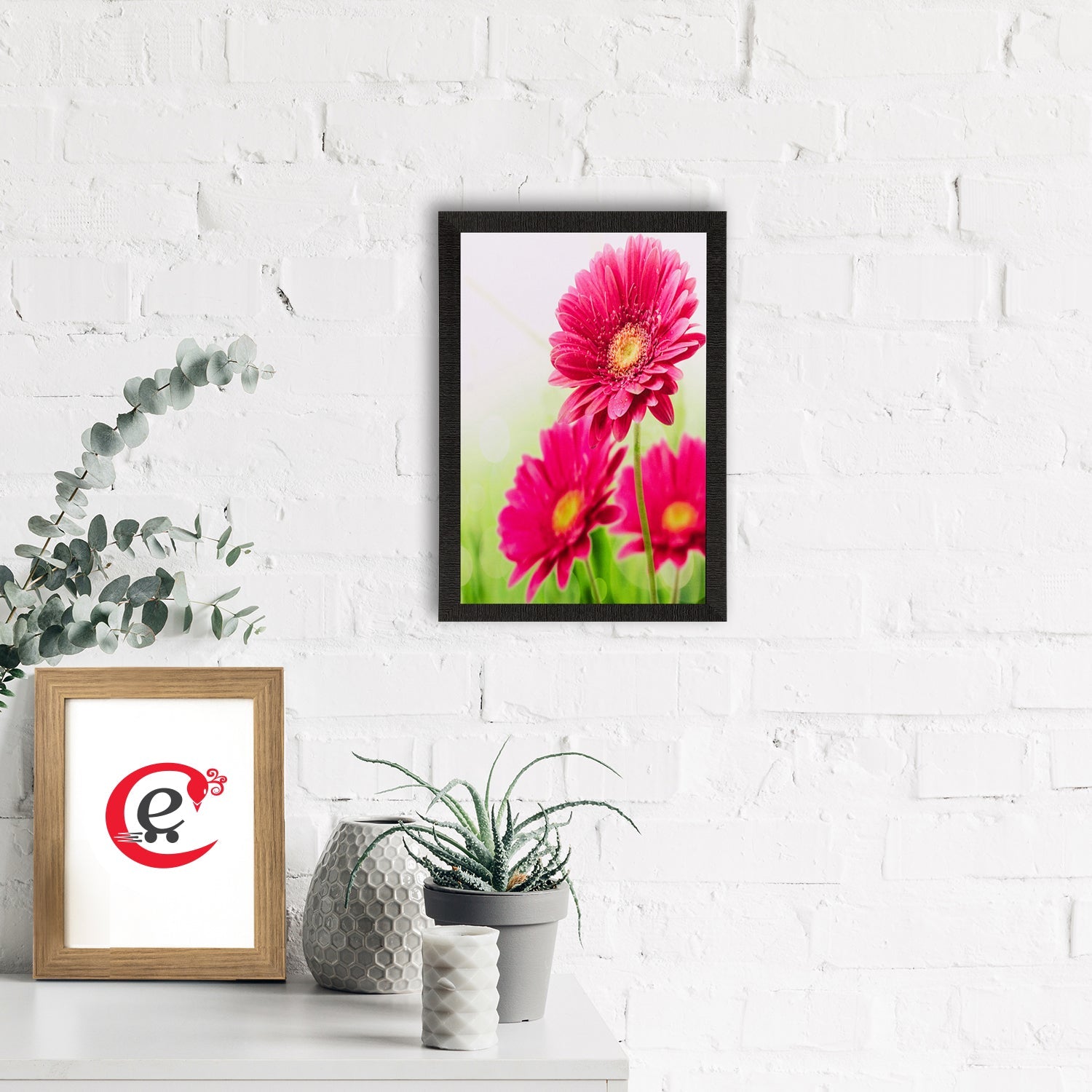 Pink Sunflower Matt Textured UV Art Painting Kafalo