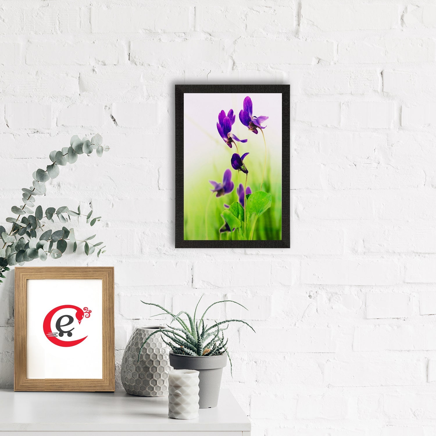 Purple Flower Matt Textured UV Art Painting Kafalo