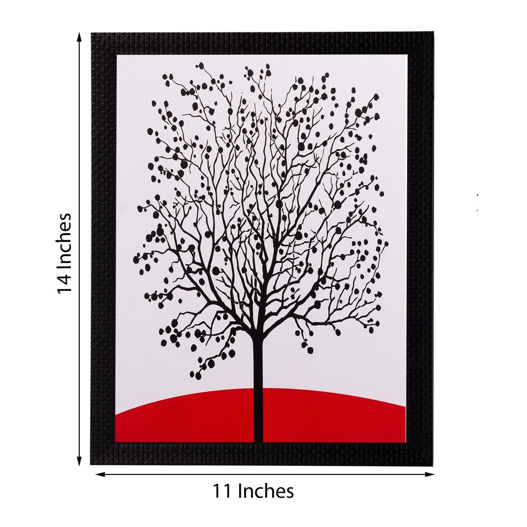 Abstract Black Tree Matt Textured UV Art Painting Kafalo
