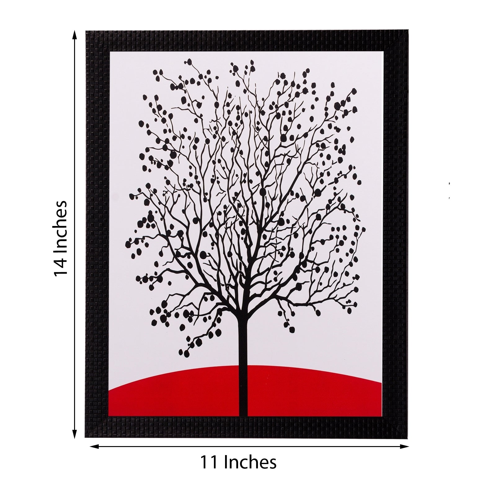 Abstract Black Tree Matt Textured UV Art Painting Kafalo