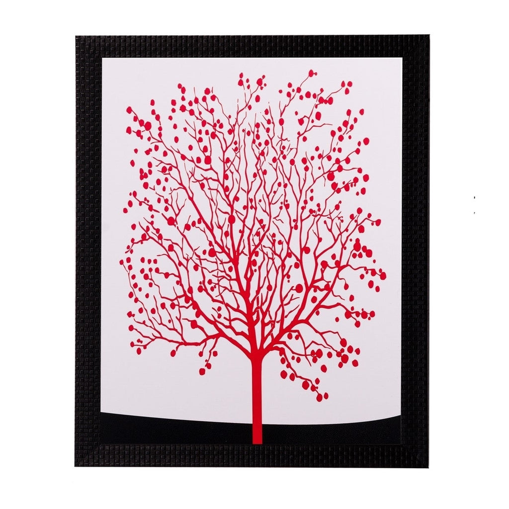 Abstract Red Tree Matt Textured UV Art Painting Kafalo