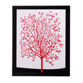 Abstract Red Tree Matt Textured UV Art Painting Kafalo
