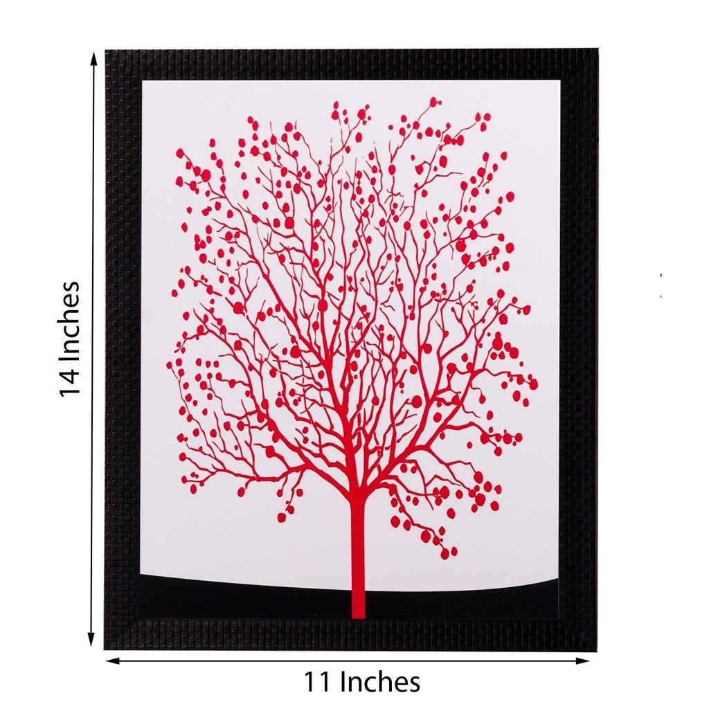 Abstract Red Tree Matt Textured UV Art Painting Kafalo