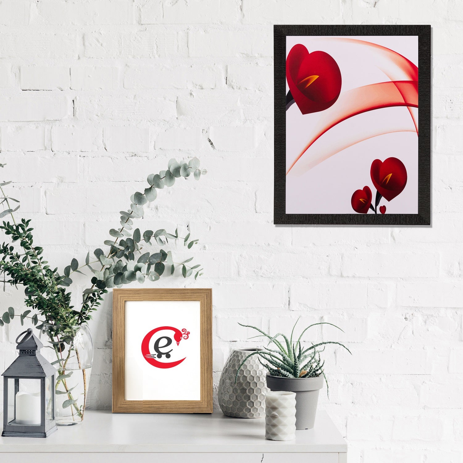 Heart Share Roses Matt Textured UV Art Painting Kafalo