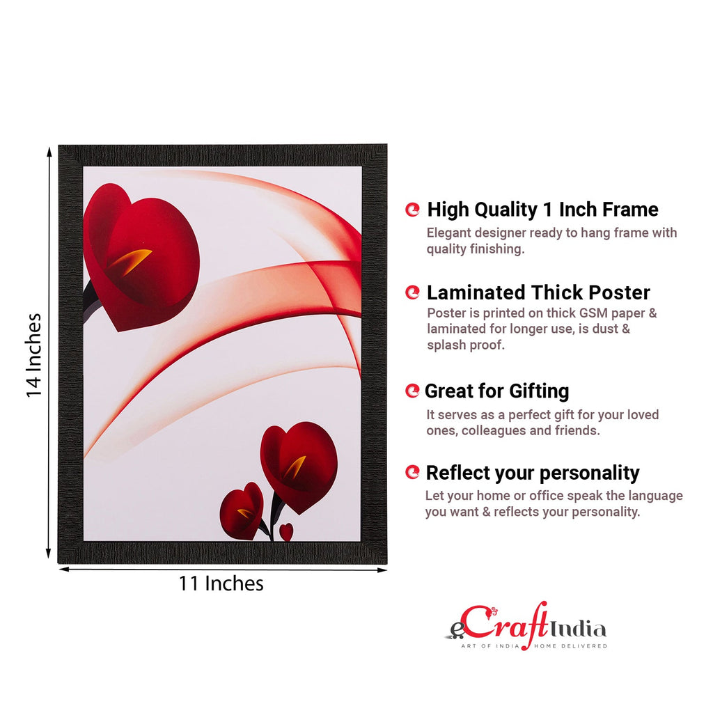 Heart Share Roses Matt Textured UV Art Painting Kafalo