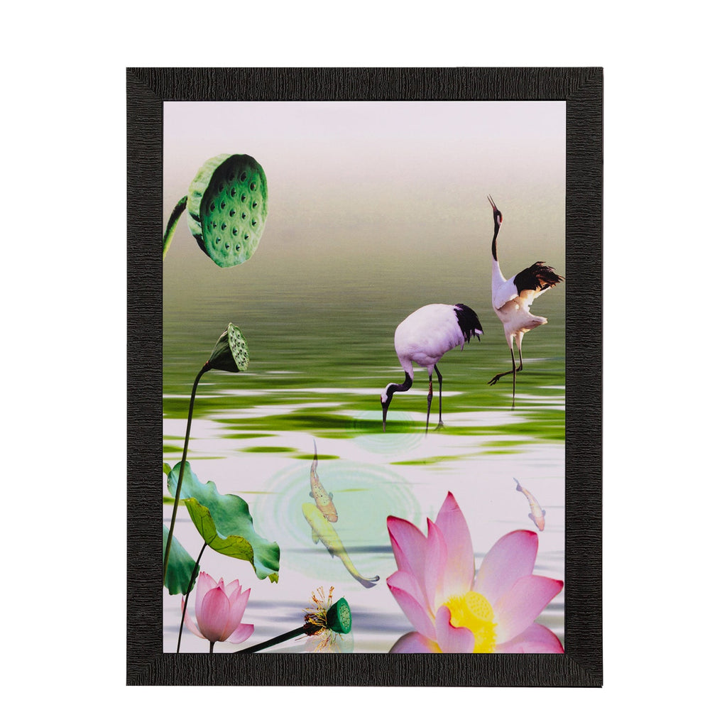 Water Side Floral View Matt Textured UV Art Painting Kafalo