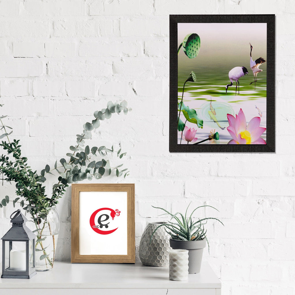 Water Side Floral View Matt Textured UV Art Painting Kafalo