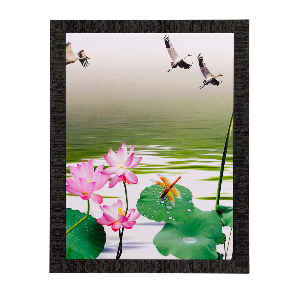 Water Side Floral View Matt Textured UV Art Painting Kafalo