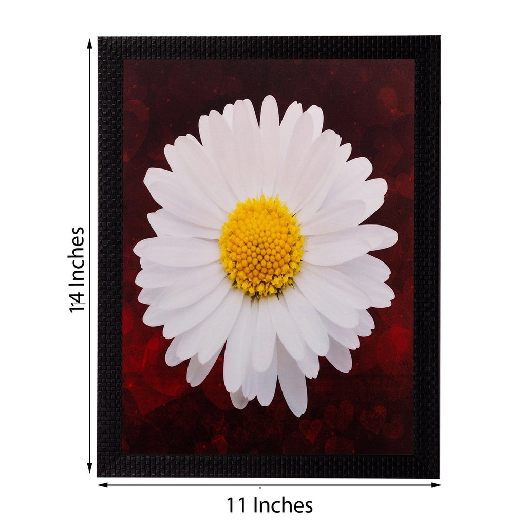 White Sunflower Matt Textured UV Art Painting Kafalo