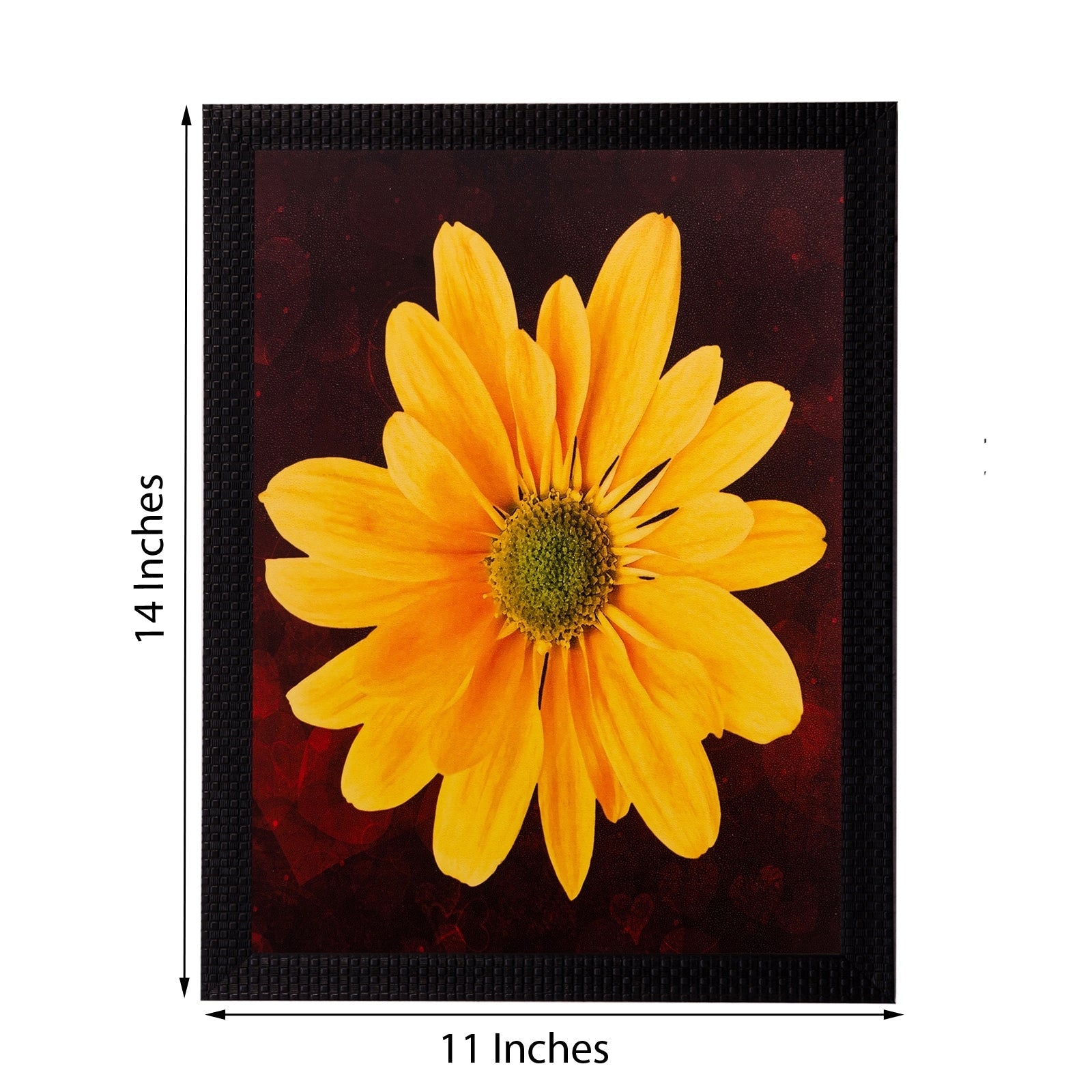 Yellow Sunflower Matt Textured UV Art Painting Kafalo