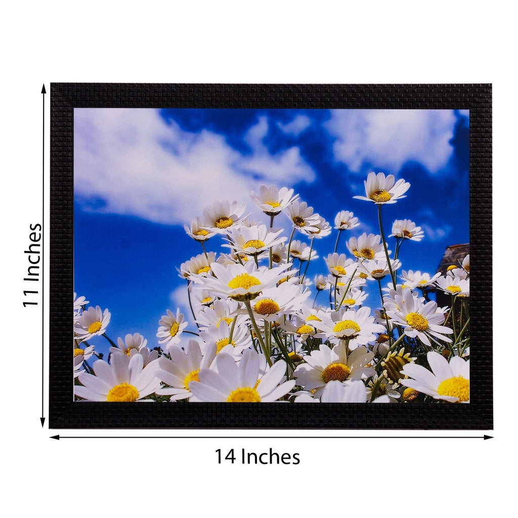 White Sunflower Bunch Matt Textured UV Art Painting Kafalo