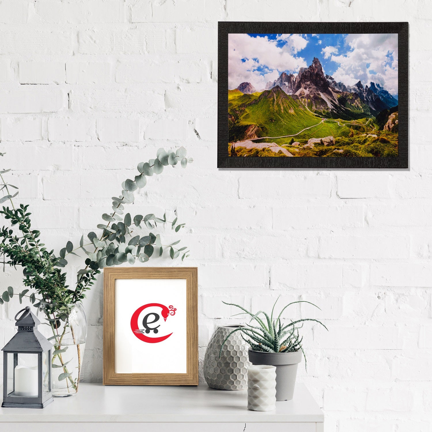 Mountains View Matt Textured UV Art Painting Kafalo