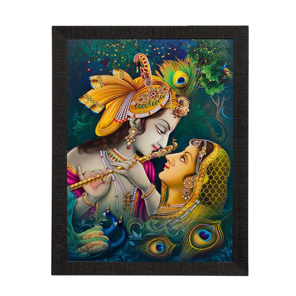 Romantic Radha Krishna Painting Digital Printed Religious Wall Art Kafalo