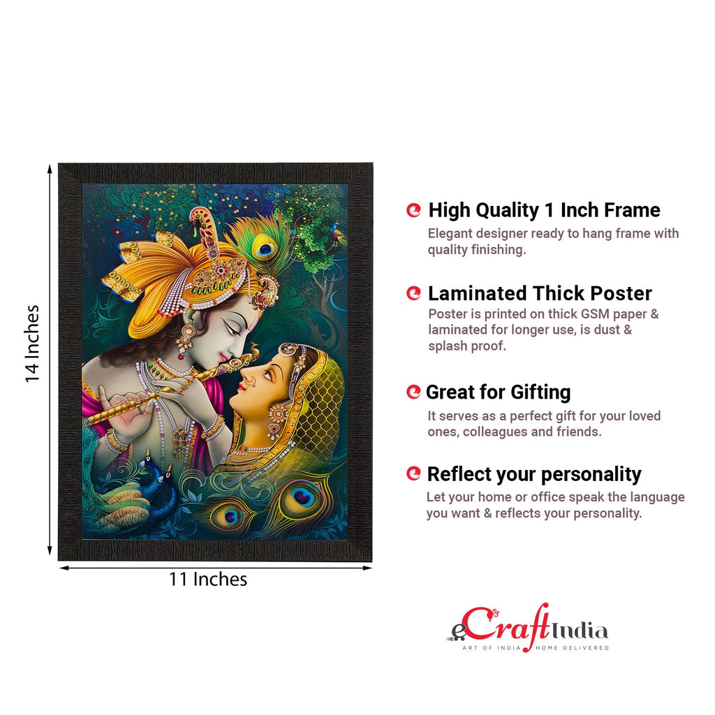 Romantic Radha Krishna Painting Digital Printed Religious Wall Art Kafalo
