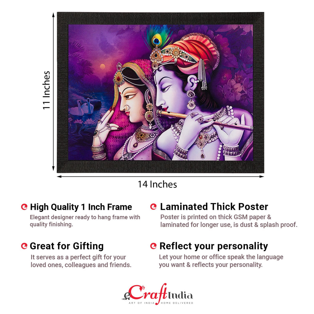 Radha Krishna Painting Digital Printed Religious Wall Art Kafalo