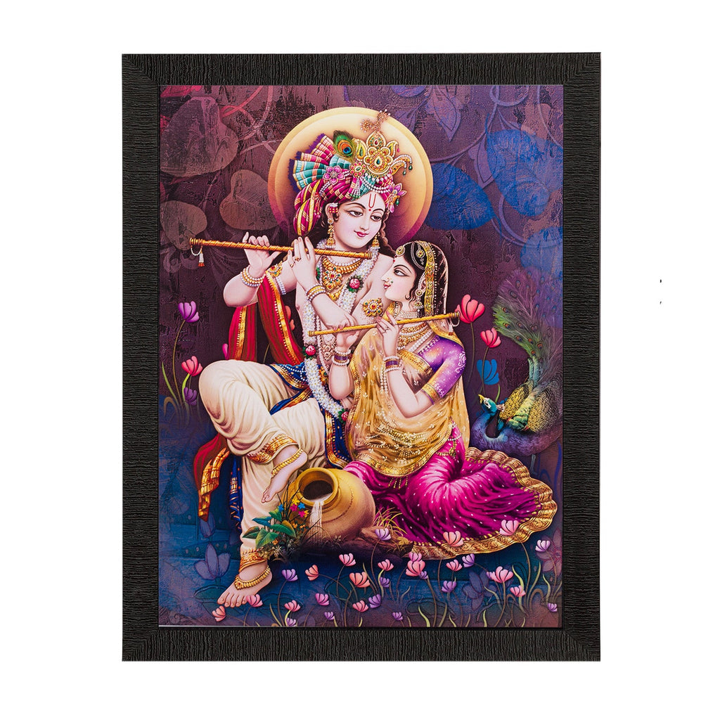 Radha Krishna Painting Digital Printed Religious Wall Art Kafalo