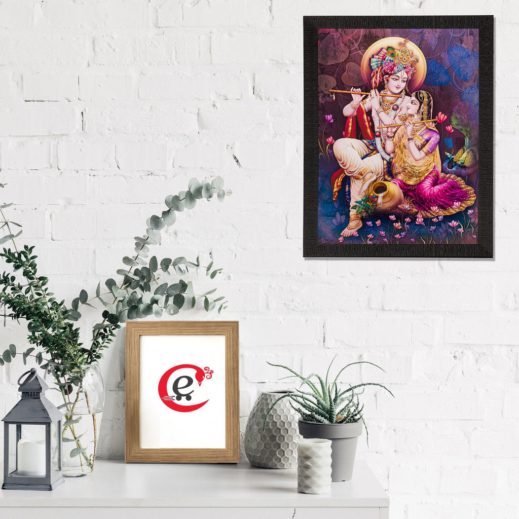 Radha Krishna Painting Digital Printed Religious Wall Art Kafalo