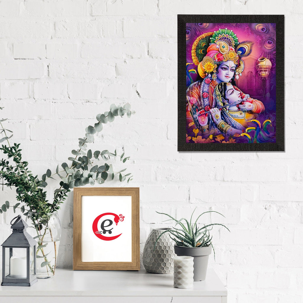 Radha Krishna Painting Digital Printed Religious Wall Art Kafalo