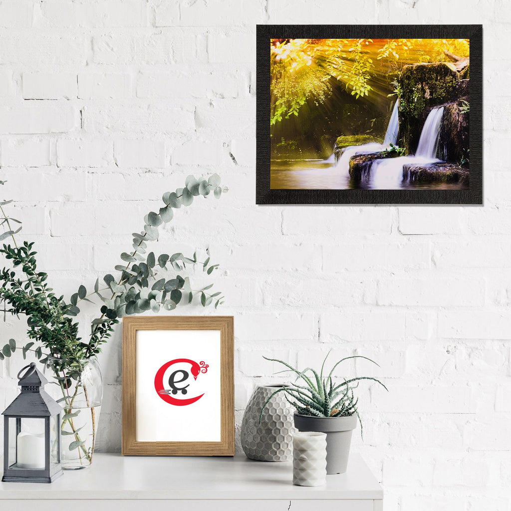 Waterfall View Matt Textured UV Art Painting Kafalo