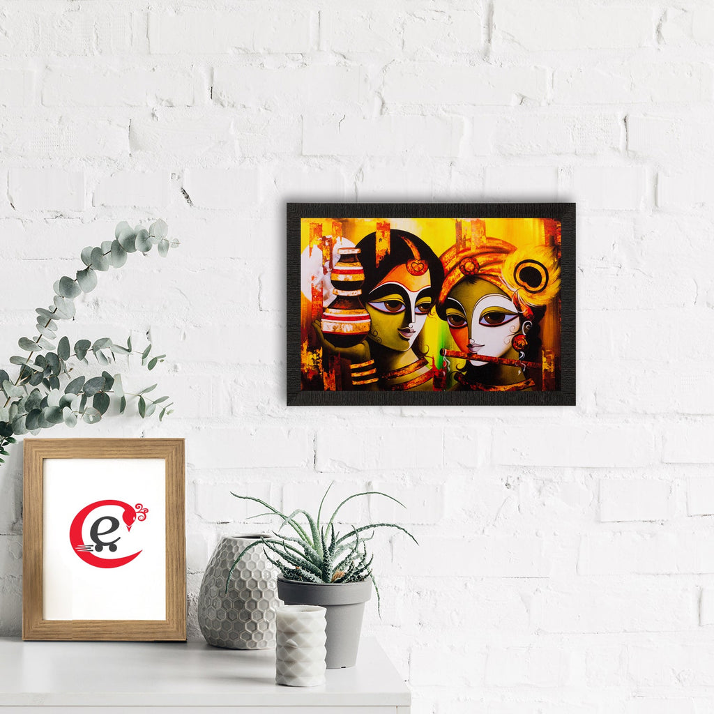 Radha Krishna Painting Digital Printed Religious Wall Art Kafalo
