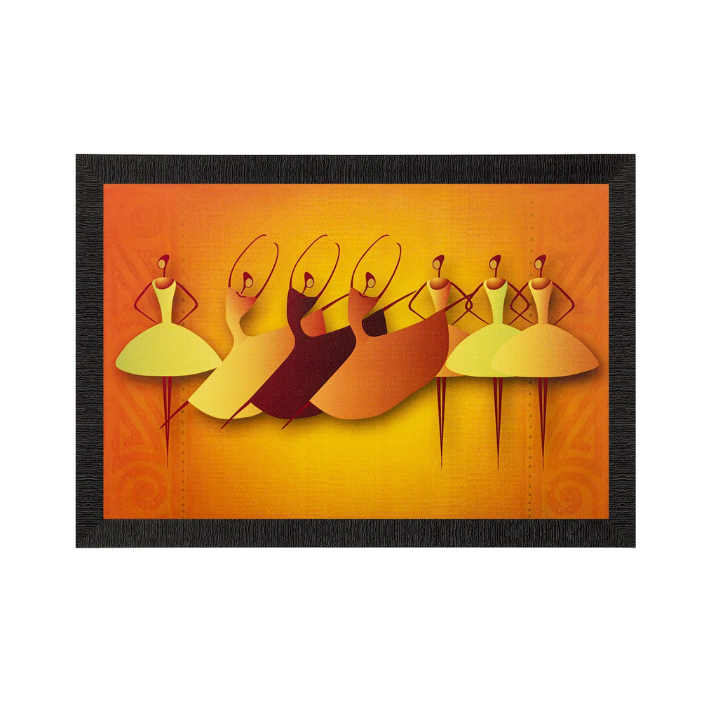 Abstract Dancing Girls Matt Textured UV Art Painting Kafalo