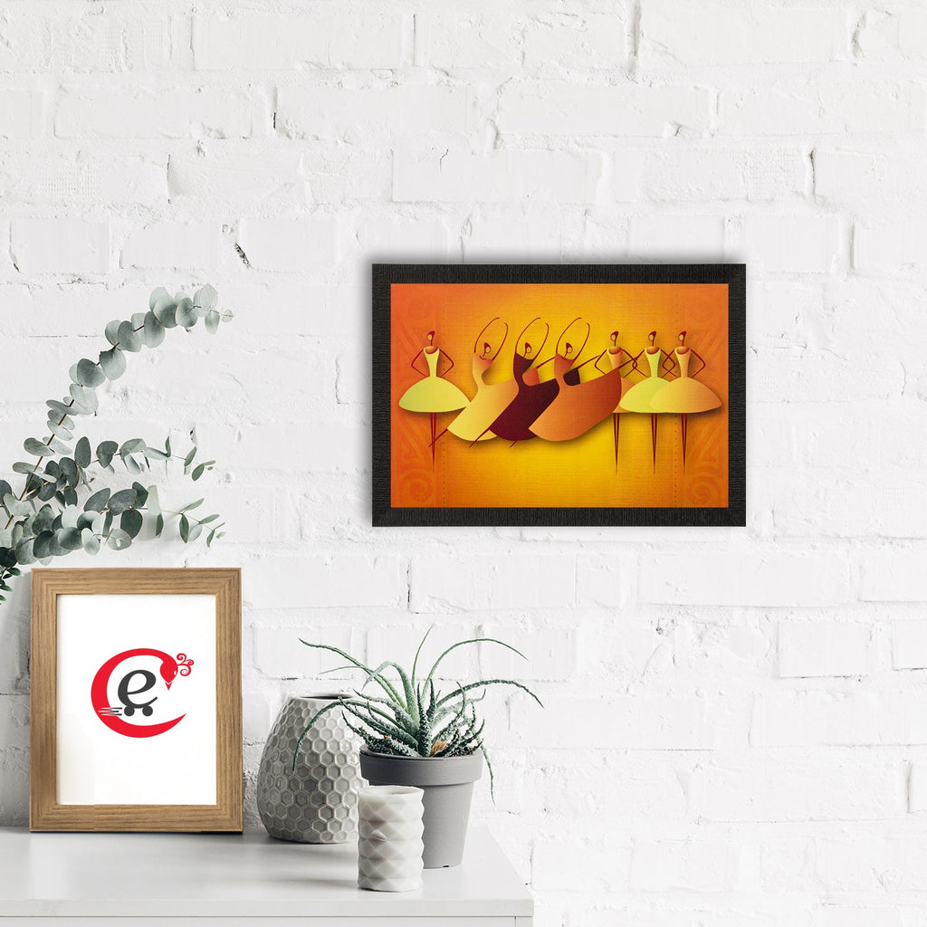 Abstract Dancing Girls Matt Textured UV Art Painting Kafalo