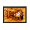 Bullock Cart Matt Textured UV Art Painting Kafalo