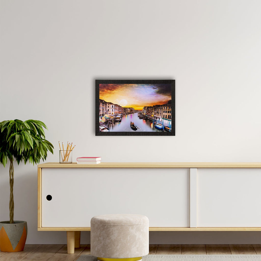Colorful River View Matt Textured UV Art Painting Kafalo